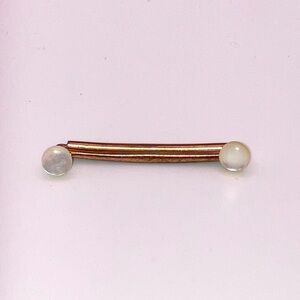 Antique Edwardian Mother of Pearl MOP Tip Collar Pin Patent Nov 6 1906 / 2.1”